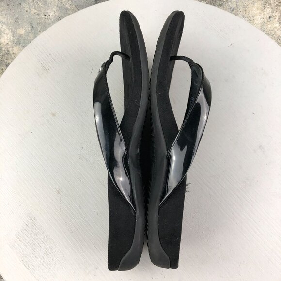 Vionic Women's Size 9 Davina Black Open Toe Supportive Slip On Flip Flops Sandal - Picture 7 of 11